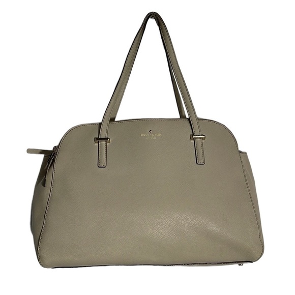 kate spade Handbags - Kate Spade Leather Handbag Color Gray/Taupe